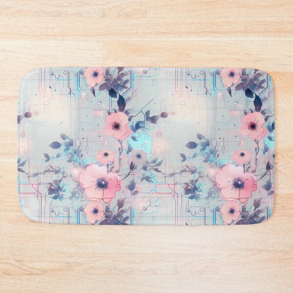 Item preview, Cyberpunk Flowers and Circuitry Pattern designed and sold by SchorlCraft.