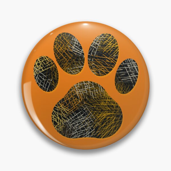 Item preview, Big Halloween Paw For Animal Lovers Orange and Black designed and sold by AMSonArt.