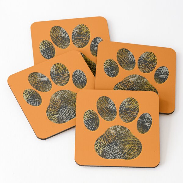 Item preview, Big Halloween Paw For Animal Lovers Orange and Black designed and sold by AMSonArt.