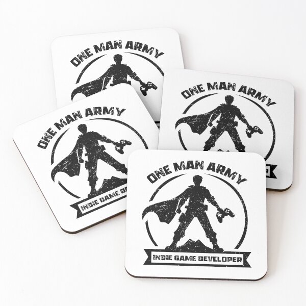 Item preview, Indie Game Developer One Man Army (white) designed and sold by 4TeeToo.