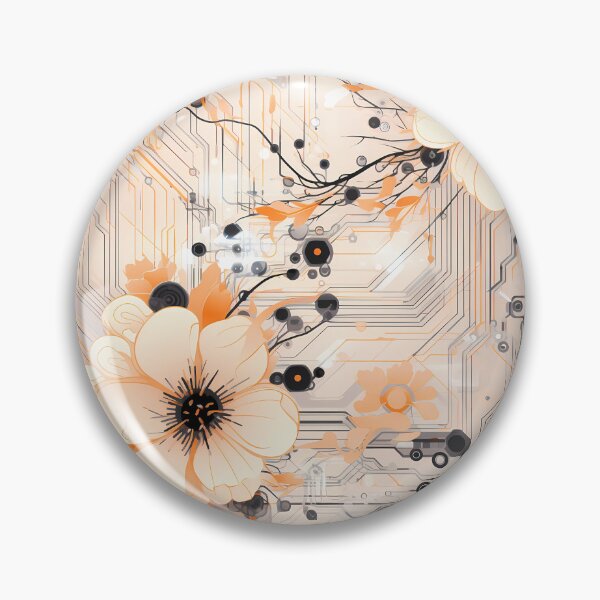 Item preview, Cyberpunk Flowers and Circuitry Pattern designed and sold by SchorlCraft.