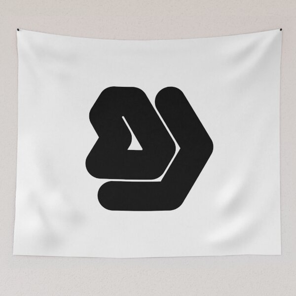 Item preview, Abstract hexagonal geometric: Black Uppercase Letter D designed and sold by SnedLab.