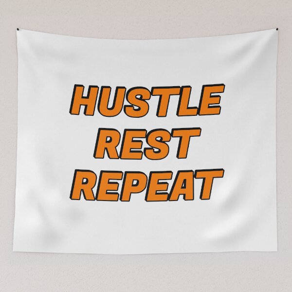 Item preview, Hustle Rest Repeat - positive affirmations for success  - Hustle quotes designed and sold by Inspirationmotivation.