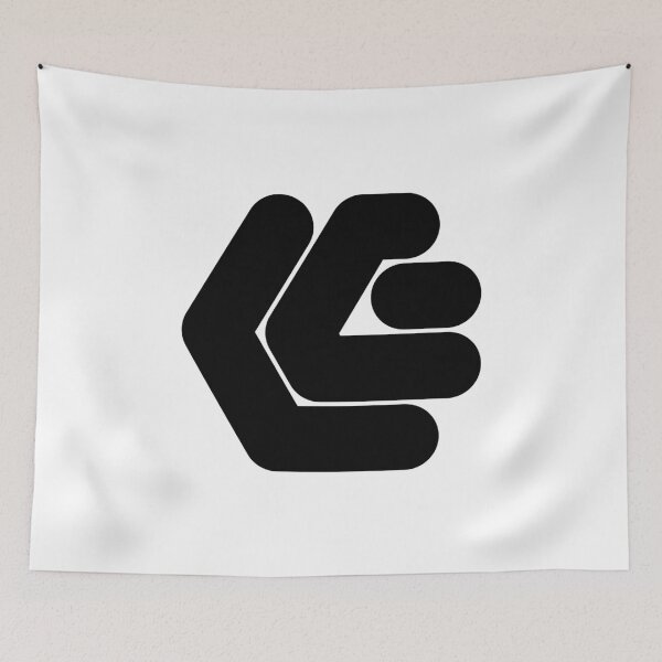 Item preview, Abstract hexagonal geometric: Black Uppercase Letter E designed and sold by SnedLab.
