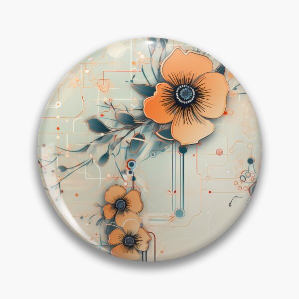 Item preview, Cyberpunk Flowers and Circuitry Pattern designed and sold by SchorlCraft.