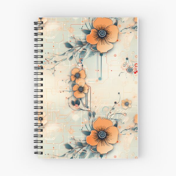Item preview, Cyberpunk Flowers and Circuitry Pattern designed and sold by SchorlCraft.