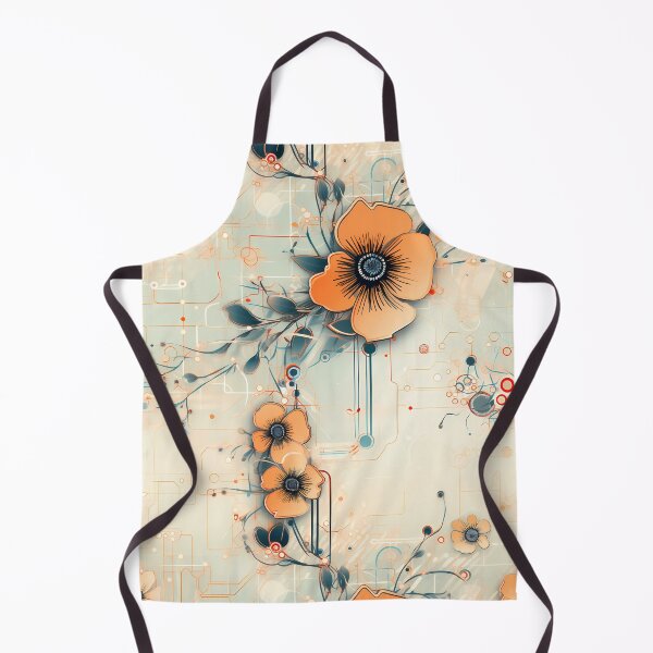Item preview, Cyberpunk Flowers and Circuitry Pattern designed and sold by SchorlCraft.