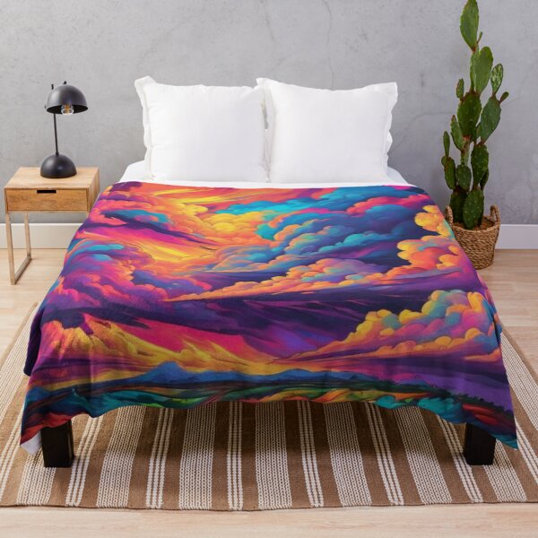 Aperçu de l'œuvre Nuages d’orage multicolores psychédéliques #2 créée et vendue par KoliBabb.