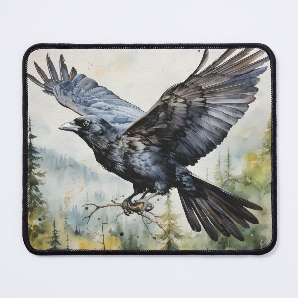 Item preview, Crow Watercolor Painting designed and sold by The Willow Of  Rain City.