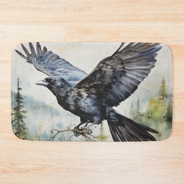 Item preview, Crow Watercolor Painting designed and sold by The Willow Of  Rain City.