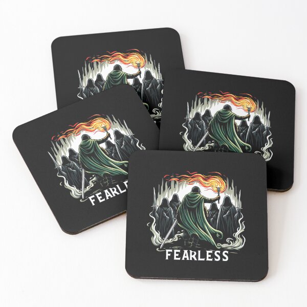 Item preview, Fearless - A Lone Warrior Fights Shadowy Wraiths - Fantasy designed and sold by Fenay Designs.