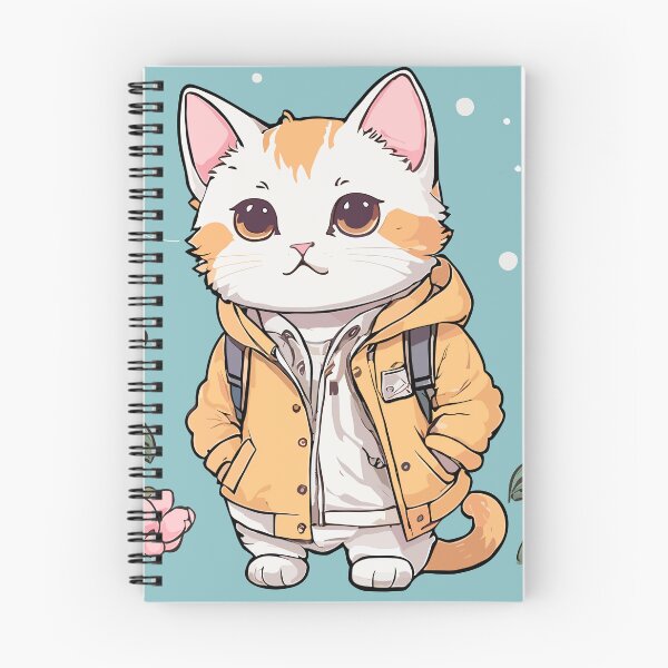 Item preview, Kawaii Gato Blanco Traje Naranja Blanco Moda De Invierno designed and sold by DavidCreator.