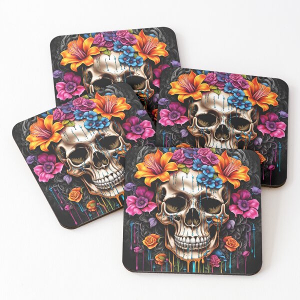 Item preview, Flower Dripping Skull designed and sold by shortiiblazed.