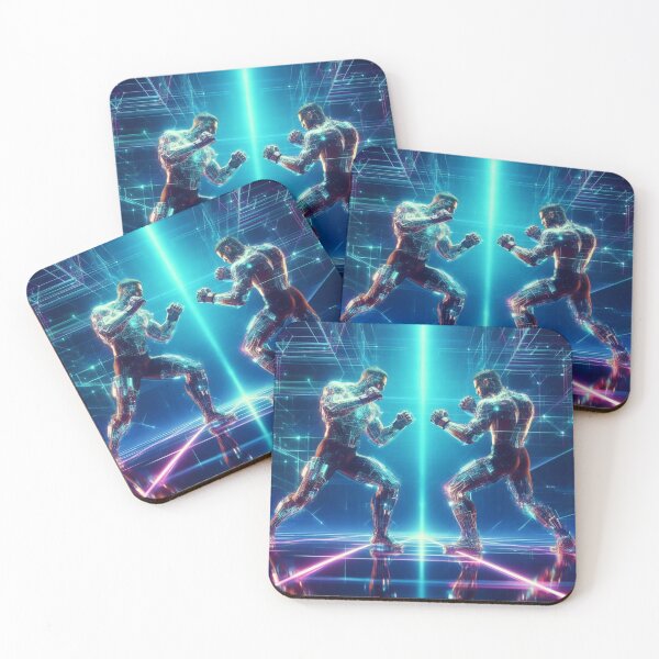 Item preview, neon lights cyberpunk  futuristic arena, MMA fight designed and sold by Martial-Art-23.
