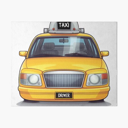 Yellow Taxi Cab Driver Art Board Print
