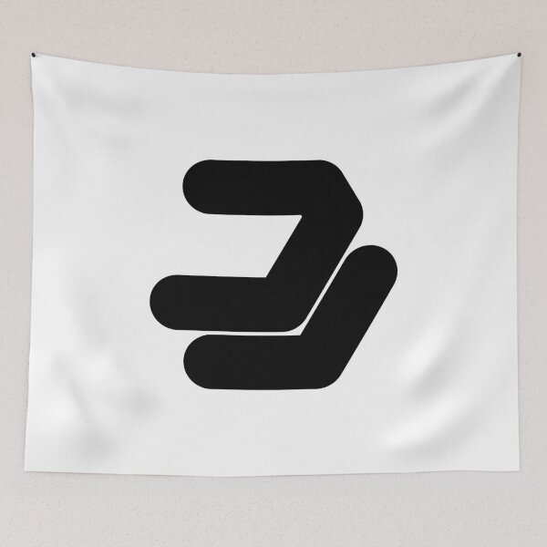 Item preview, Abstract hexagonal geometric: Black Uppercase Letter J designed and sold by SnedLab.