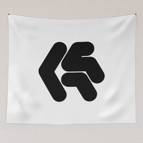Item preview, Abstract hexagonal geometric: Black Uppercase Letter K designed and sold by SnedLab.