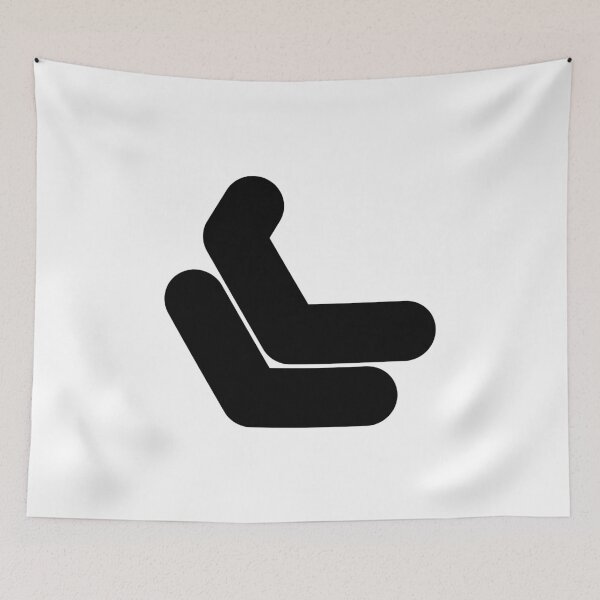 Item preview, Abstract hexagonal geometric: Black Uppercase Letter L designed and sold by SnedLab.