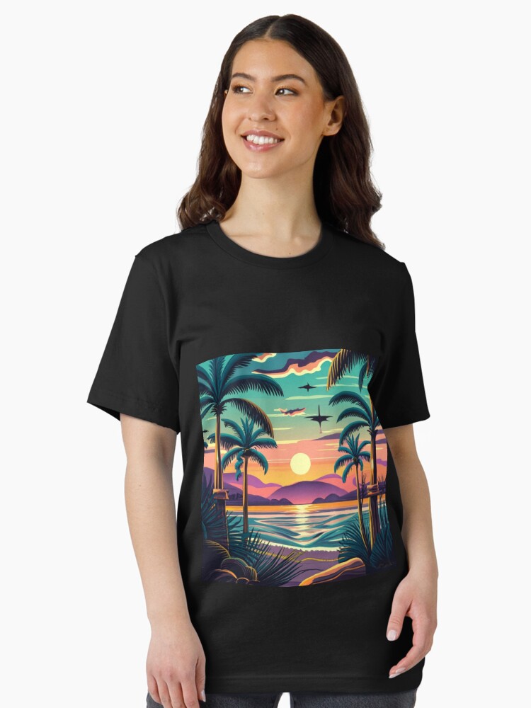 Thumbnail 1 of 7, Essential T-Shirt, aesthetic sunset designed and sold by zubiaqureshi.