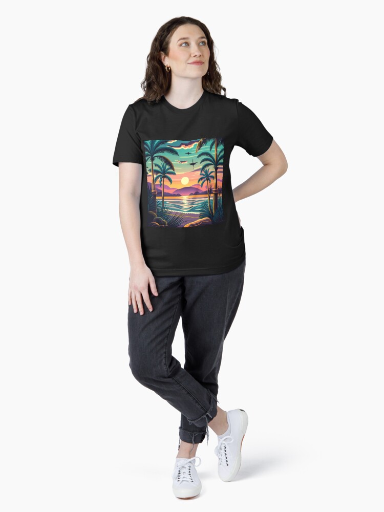 Thumbnail 4 of 7, Essential T-Shirt, aesthetic sunset designed and sold by zubiaqureshi.