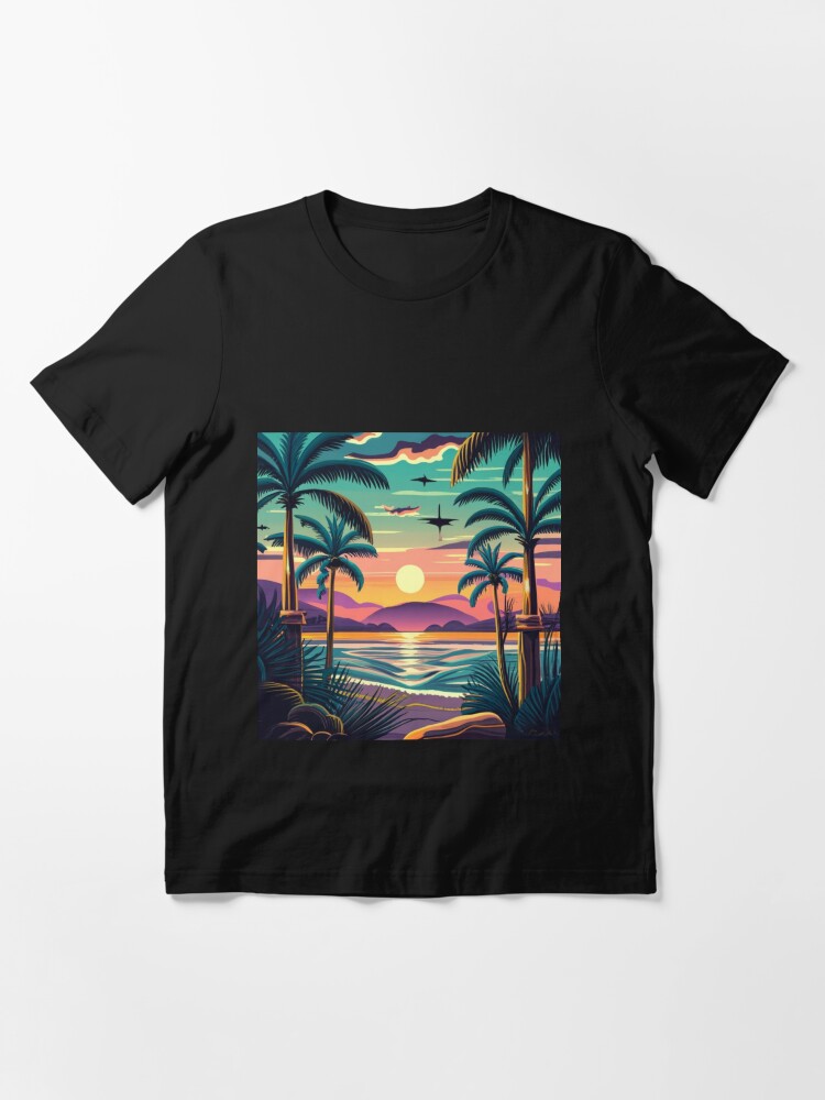 Thumbnail 3 of 7, Essential T-Shirt, aesthetic sunset designed and sold by zubiaqureshi.