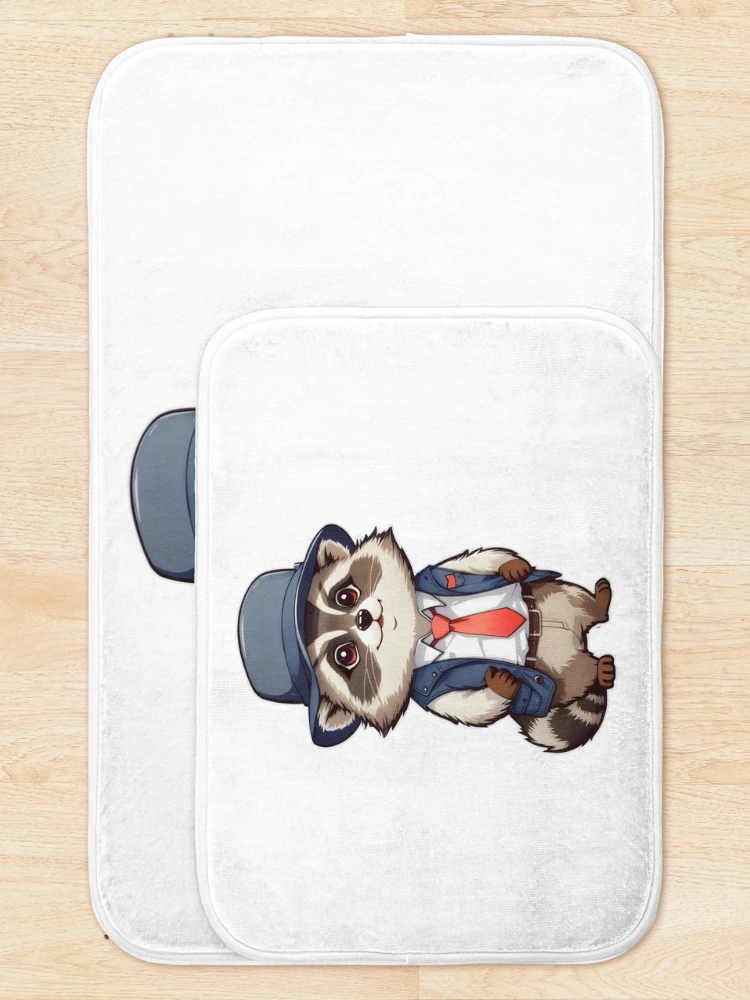 Thumbnail 5 of 6, Bath Mat, CEO Racoon  designed and sold by LabZoidd.