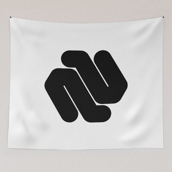 Item preview, Abstract hexagonal geometric: Black Uppercase Letter N designed and sold by SnedLab.