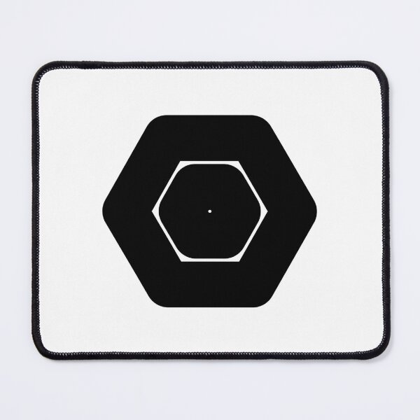 Item preview, Abstract hexagonal geometric: Black Uppercase Letter O designed and sold by SnedLab.