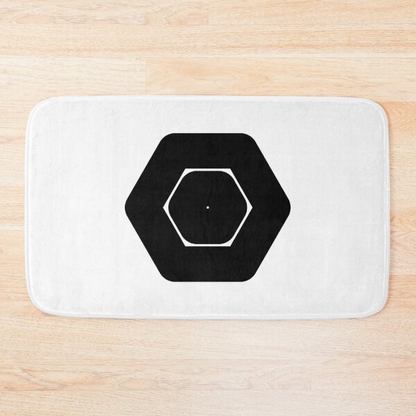 Item preview, Abstract hexagonal geometric: Black Uppercase Letter O designed and sold by SnedLab.