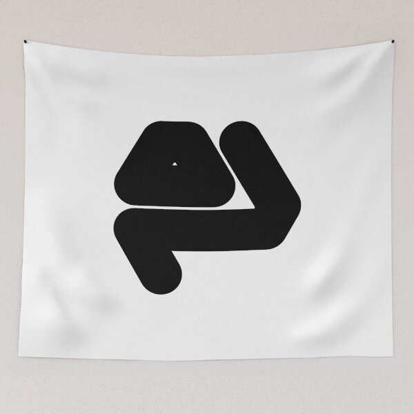 Item preview, Abstract hexagonal geometric: Black Uppercase Letter P designed and sold by SnedLab.