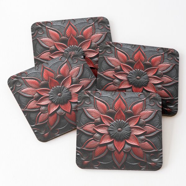 Item preview, leather embossed lotus flower digital art poster designed and sold by dcrc.