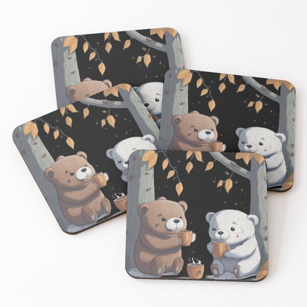 Item preview, Cuddly Bears Chatting Over a Relaxing Tea designed and sold by hudaG.