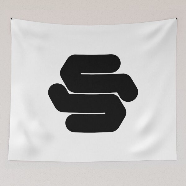 Item preview, Abstract hexagonal geometric: Black Uppercase Letter S designed and sold by SnedLab.