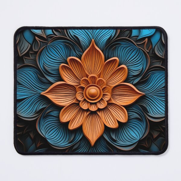 Item preview, leather embossed lotus flower digital art poster designed and sold by dcrc.