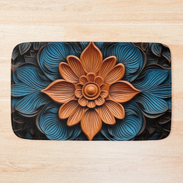 Item preview, leather embossed lotus flower digital art poster designed and sold by dcrc.