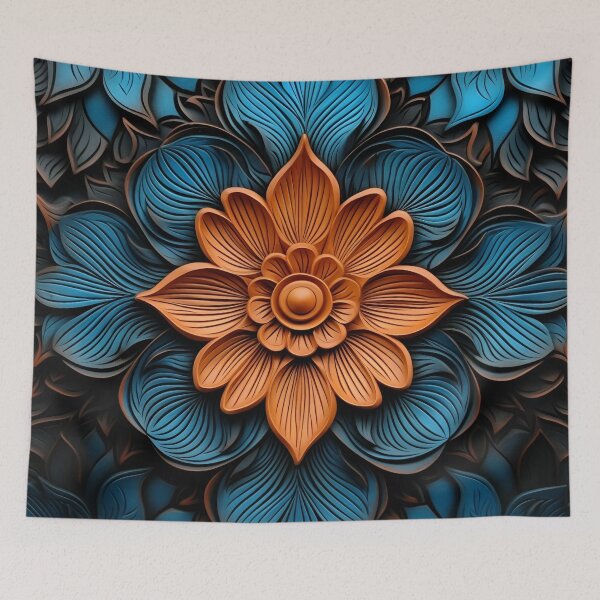 Item preview, leather embossed lotus flower digital art poster designed and sold by dcrc.
