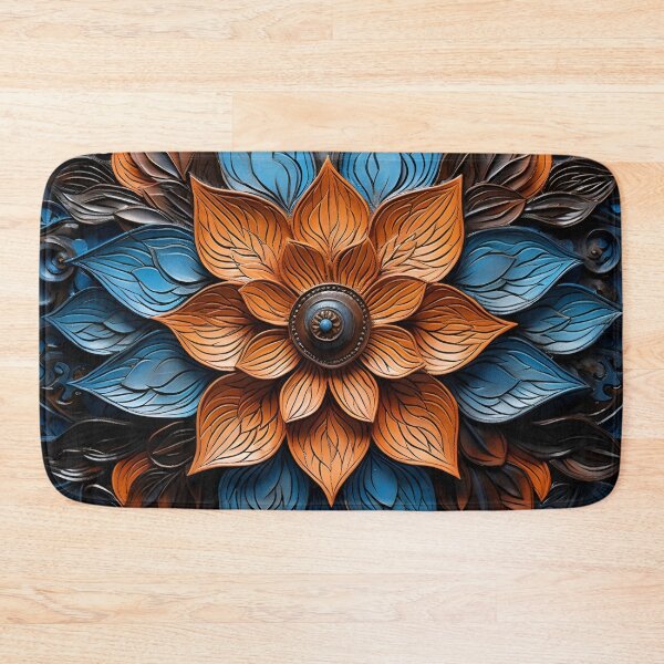 Item preview, leather embossed lotus flower digital art poster designed and sold by dcrc.