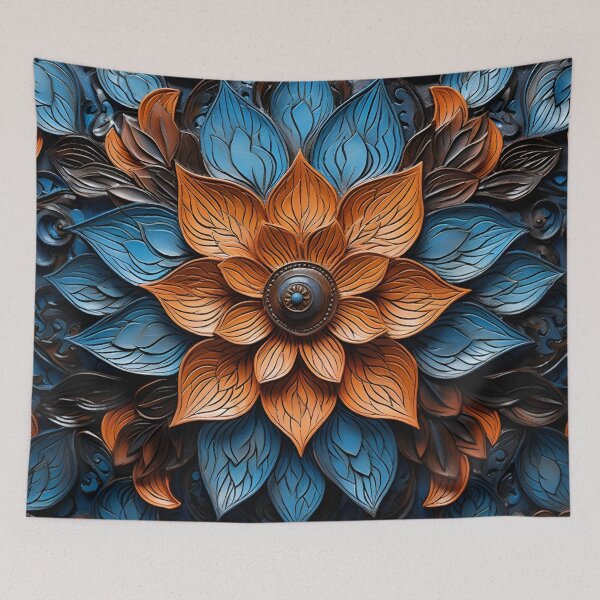 Item preview, leather embossed lotus flower digital art poster designed and sold by dcrc.
