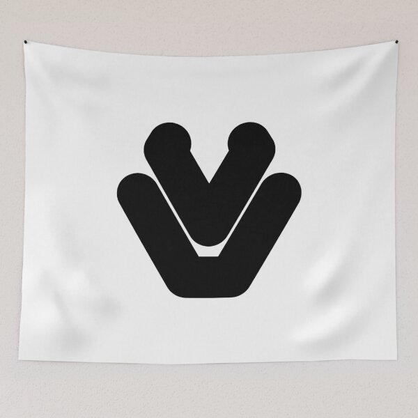 Item preview, Abstract hexagonal geometric: Black Uppercase Letter V designed and sold by SnedLab.