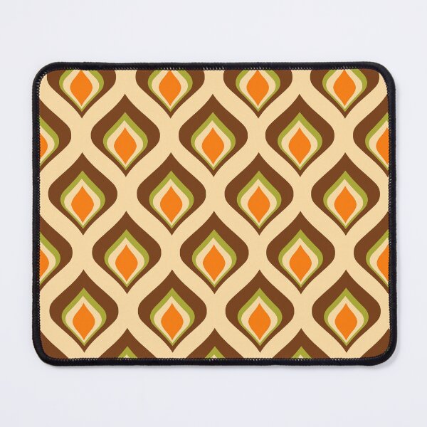 Item preview, Retro Mid Mod Pattern Brown Cream Olive Green and Orange designed and sold by tonymagnerart.