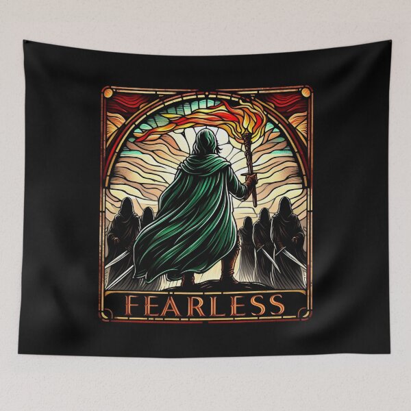 Item preview, Fearless Leader Agains Shadowy Foes - Stained Glass Art - Fantasy designed and sold by Fenay Designs.