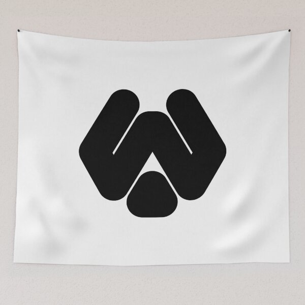 Item preview, Abstract hexagonal geometric: Black Uppercase Letter W designed and sold by SnedLab.