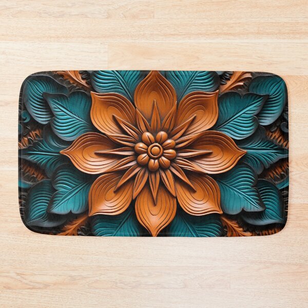 Item preview, leather embossed lotus flower digital art poster designed and sold by dcrc.