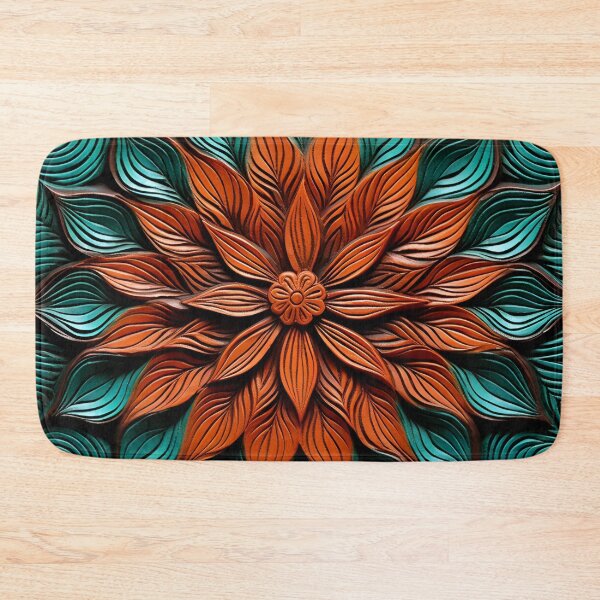 Item preview, leather embossed lotus flower digital art poster designed and sold by dcrc.