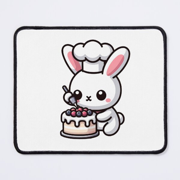 Item preview, Sweet Layers: Baker Bunny Perfecting a Kawaii Cake designed and sold by PuffPuffPrint.