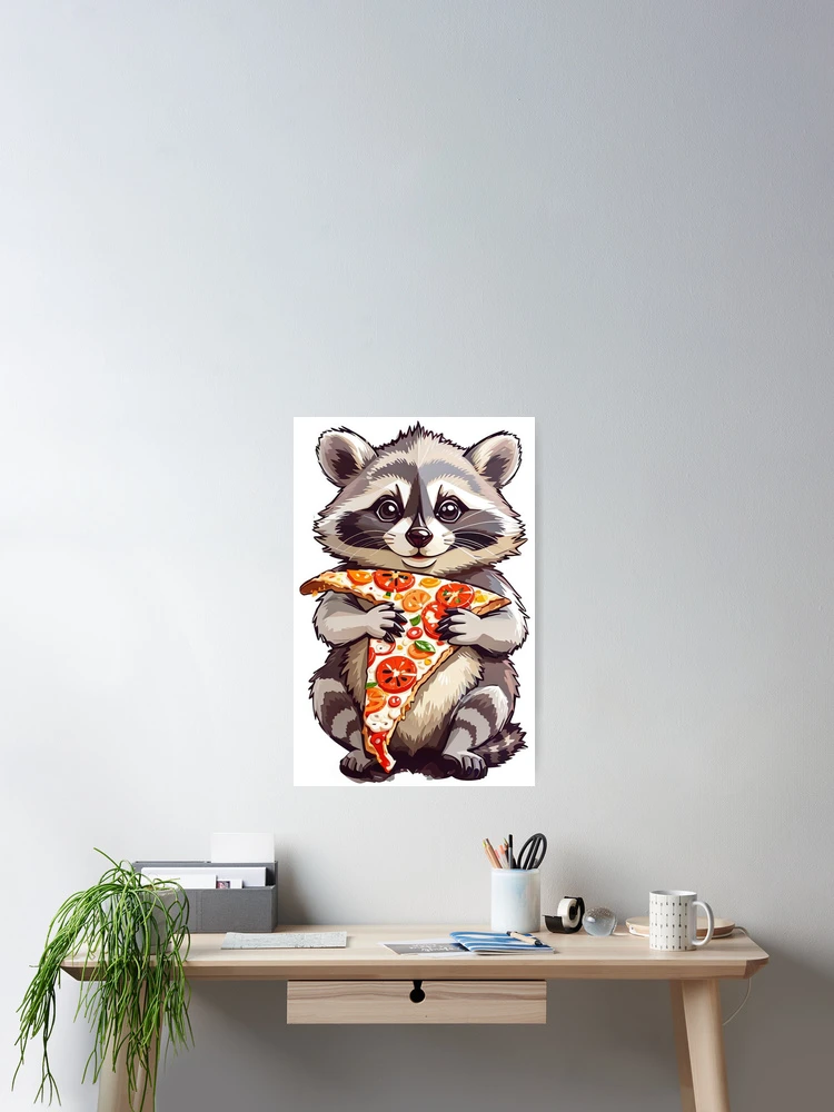 Thumbnail 2 of 3, Poster, Pizza Racoon designed and sold by LabZoidd.