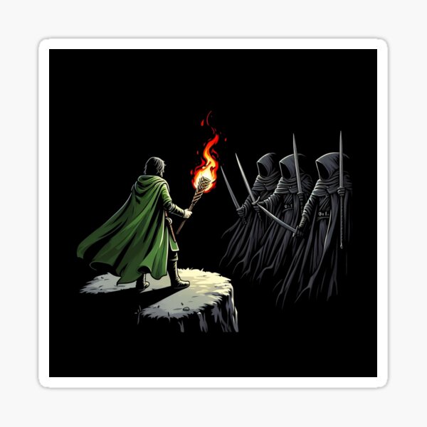 Item preview, A Guardian Confronts the Shadows - Fantasy designed and sold by Fenay Designs.