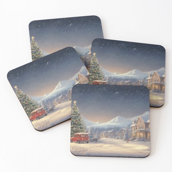 Item preview, christmas, landscape, village, winter, mountains, evening designed and sold by Damian Sobczyk.