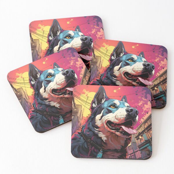 Item preview, Neon Nihon Nights - Dogs Dusk Dance designed and sold by UnsusalThoughts.