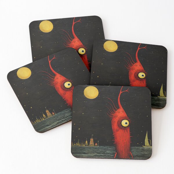 Item preview, Red spooky monster designed and sold by Art Happens.